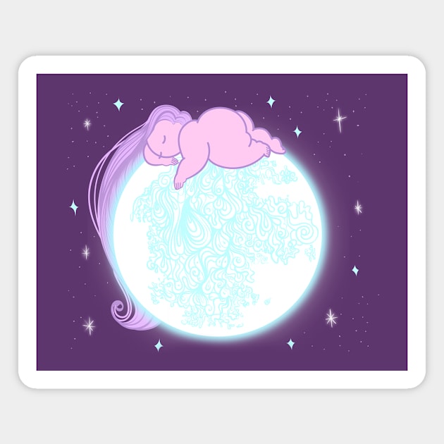 Lil Chub Moonbeam Magnet by Toni Tees